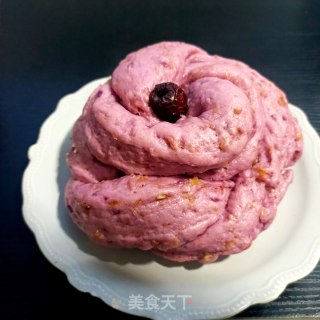 牛奶紫薯燕麦花卷的做法步骤：21