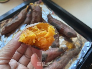 烤箱版烤地瓜（烤红薯）的做法步骤：5