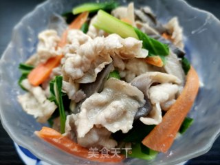 麻汁肉片拌平菇的做法步骤：20