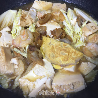 虾仁白菜炖豆腐的做法步骤：10