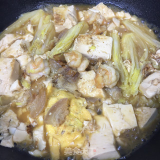虾仁白菜炖豆腐的做法步骤：11