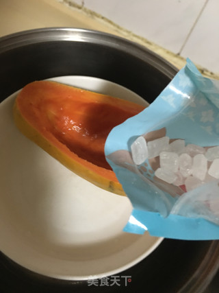 原只木瓜炖奶的做法步骤：3