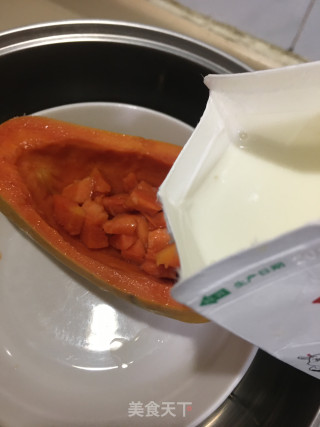 原只木瓜炖奶的做法步骤：5
