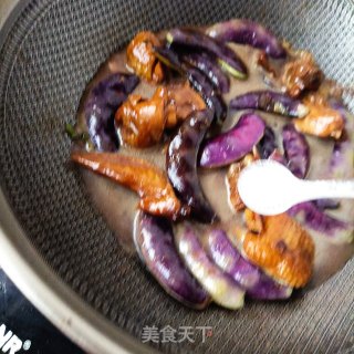 鸡公炖紫扁豆的做法步骤：9
