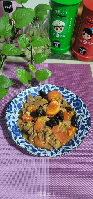 牛肉黑木耳烧番茄的做法步骤：12