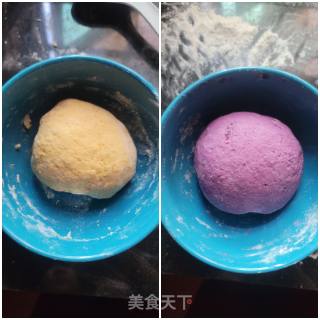 双薯双色馒头的做法步骤：4