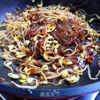 黄豆芽炖粉条的做法步骤：9