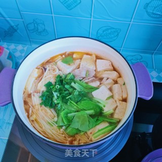辣白菜炖豆腐的做法步骤：17