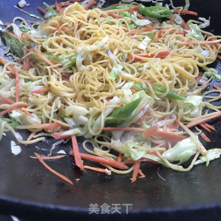 包菜鸡蛋炒玉米面的做法步骤：7
