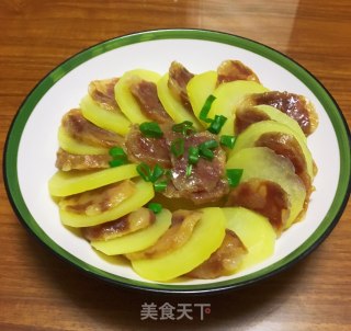腊肠蒸土豆的做法步骤：6
