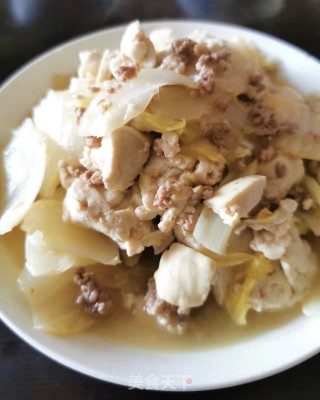 肉末豆腐炖白菜的做法步骤：10