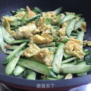 小青瓜炒蛋的做法步骤：6