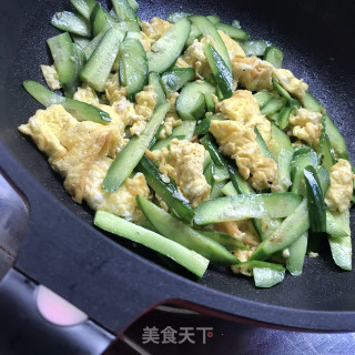 小青瓜炒蛋的做法步骤：7