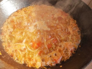 番茄虾仁莜面鱼鱼的做法步骤：17