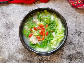 羊脊骨炖大白菜的做法步骤：11