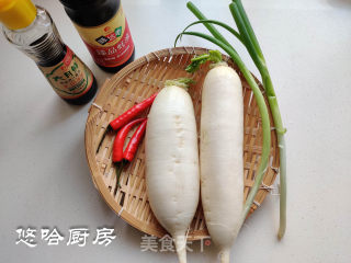 鲜蒸白萝卜的做法步骤：1