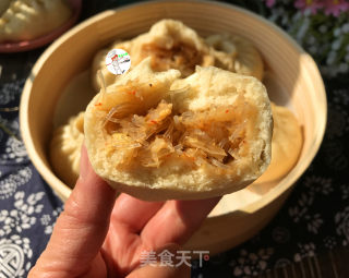 香辣白菜粉丝包子的做法步骤：17