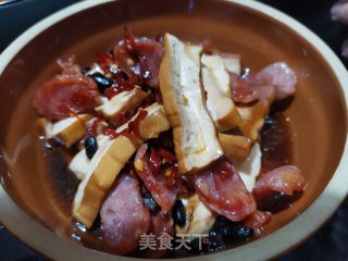 香肠蒸腊香干的做法步骤：6