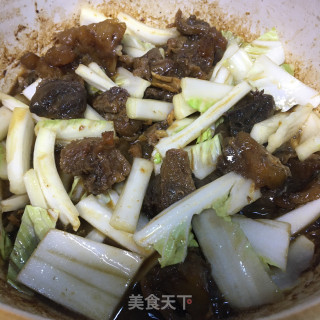 牛筋腐竹煲白菜的做法步骤：5