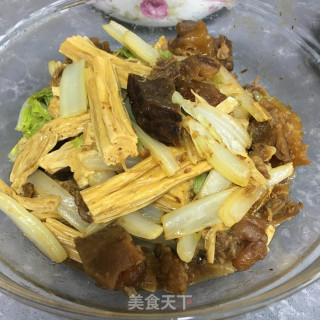 牛筋腐竹煲白菜的做法步骤：8