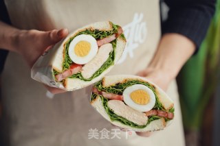 藤椒鸡肉三明治的做法步骤：9