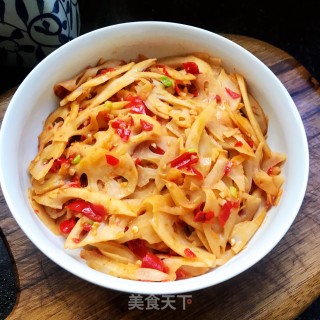 辣皮子炒藕片的做法步骤：9