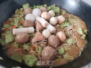 梅豆丸子炖粉条的做法步骤：6