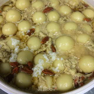 黑糖鸡蛋酒酿圆子的做法步骤：9