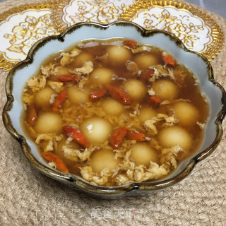 黑糖鸡蛋酒酿圆子的做法步骤：11