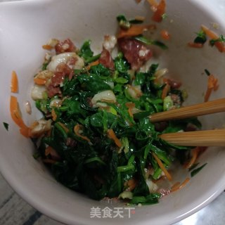 菠菜鲜贝馅饼的做法步骤：12