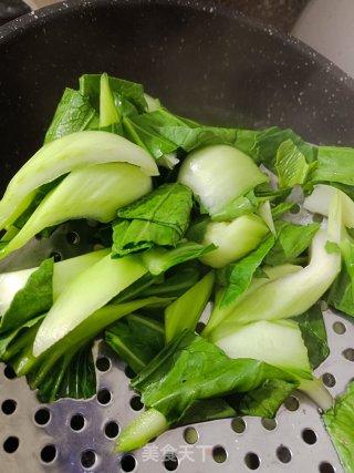 香菇炒青菜的做法步骤：5