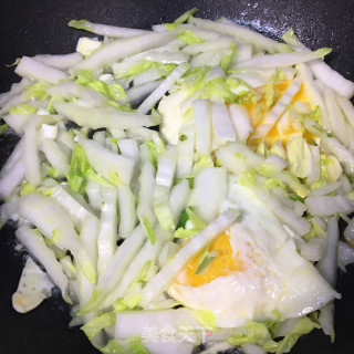 荷包蛋白菜汤的做法步骤：3
