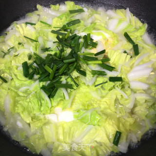 荷包蛋白菜汤的做法步骤：5