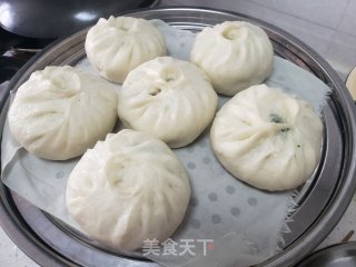 青菜木耳虾皮包子的做法步骤：14