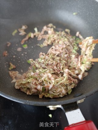 “白菜”虾酱炒白菜的做法步骤：9