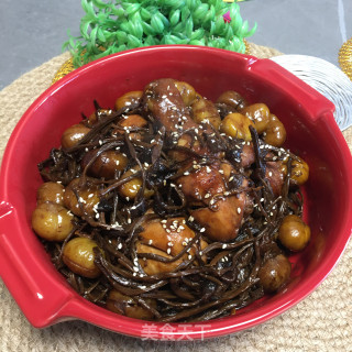 茶树菇板栗烧鸡腿的做法步骤：12
