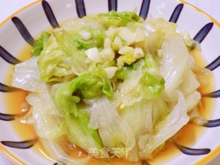 鸡汁蚝油圆生菜的做法步骤：7