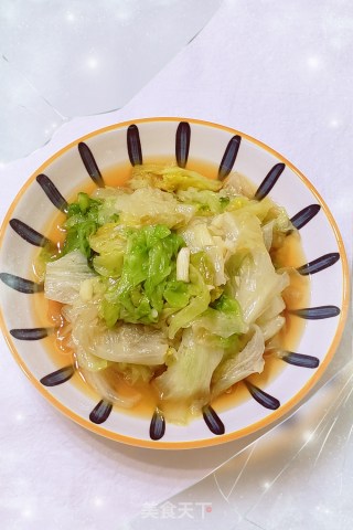 鸡汁蚝油圆生菜的做法步骤：9