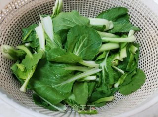 青菜炒鸡蛋的做法步骤：5