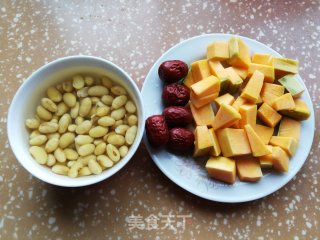 红枣南瓜豆浆的做法步骤：1