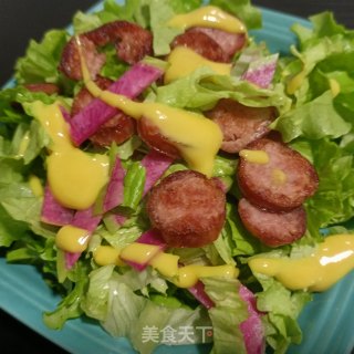 生菜烤肠沙拉的做法步骤：9