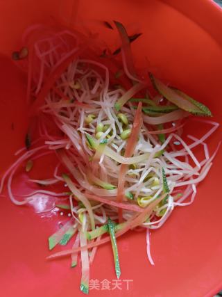盐水三色蔬的做法步骤：5
