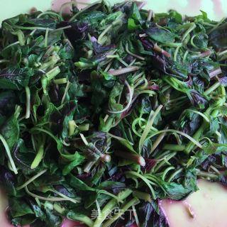 蒜片炒红苋菜的做法步骤：4