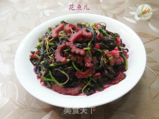 苦瓜炒红苋菜的做法
