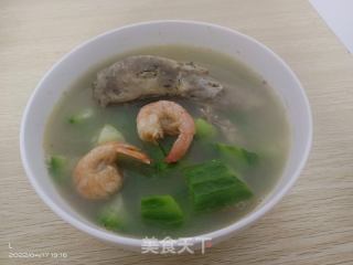 鸭头虾干丝瓜汤的做法