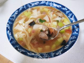 新疆汤饭，揪片子的做法步骤：9