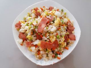 培根时蔬炒饭的做法