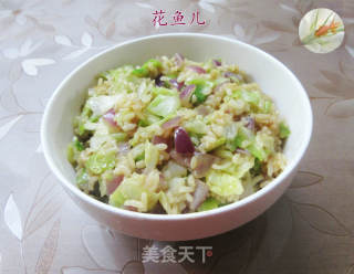 洋葱包心菜炒饭的做法