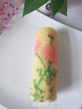 手绘蛋糕卷~格桑花的做法步骤：12