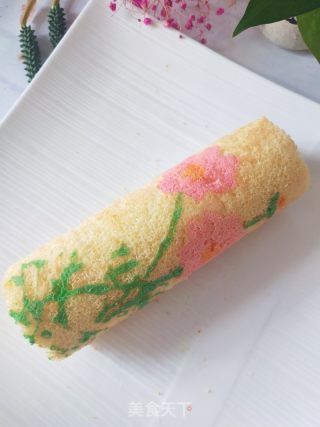 手绘蛋糕卷~格桑花的做法步骤：11